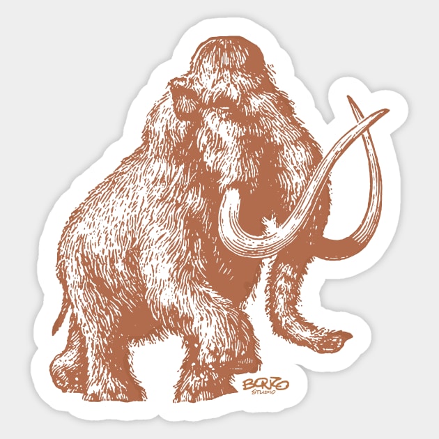 Wooly Mammoth 2 Sticker by BonzoTee